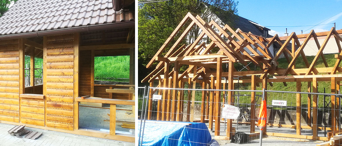 Vystávba tržnice v Jastrabej